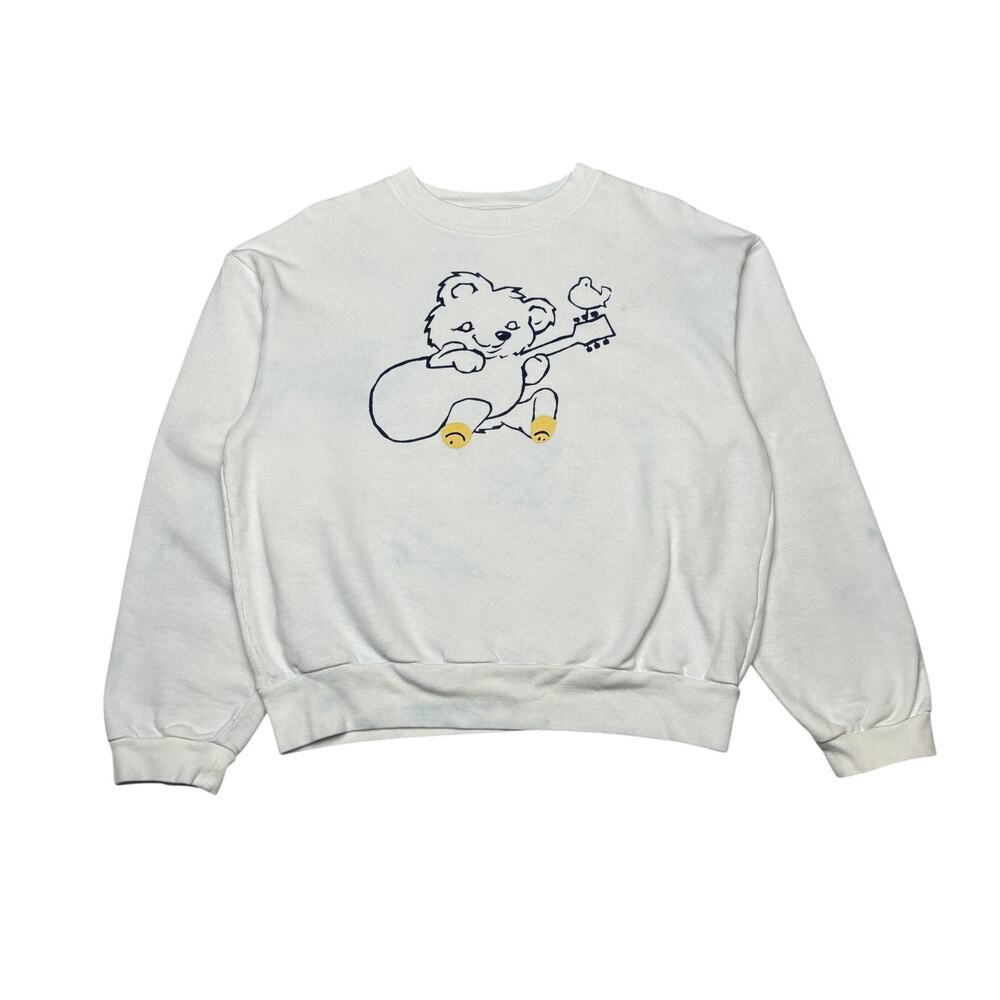 Kapital Little Guitar Bear Crewneck Sweatshirt Boxy Pullover Men's 3/Large